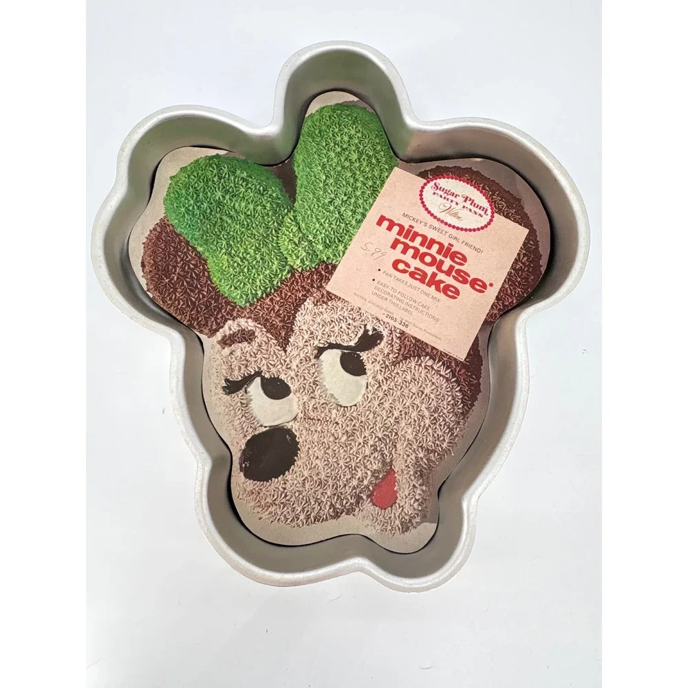 Wilton Minnie Mouse Cake Pan Disney Aluminum Retro Baking Mold 1970s Vintage